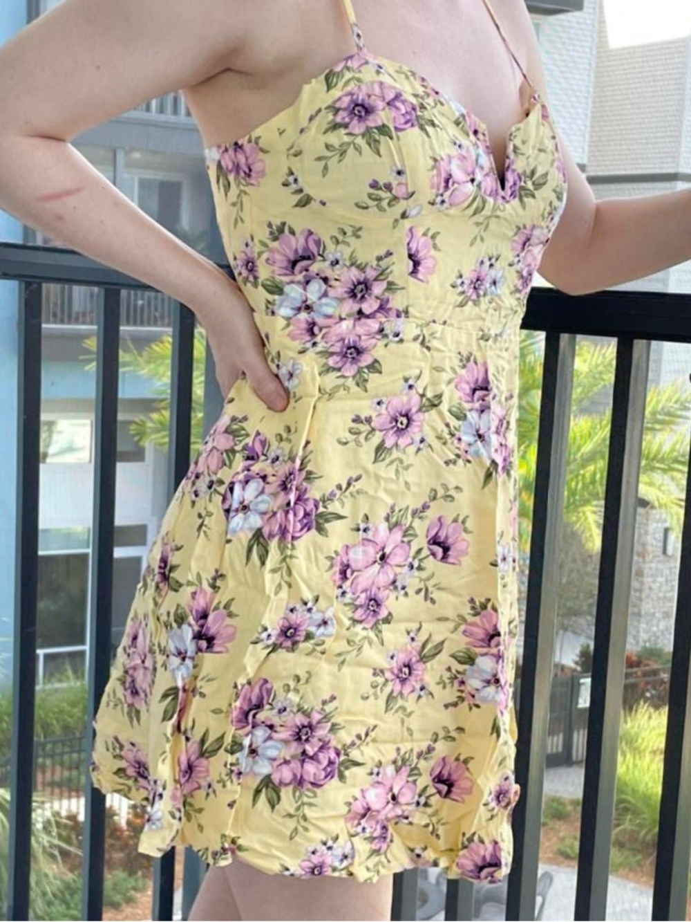 Yellow Floral Sundress